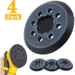 Lot de 4 patins de pon�age � 8 trous pour ponceuse orbitale dwe6423 125 mm, bleu