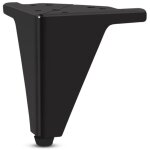 Lot de 4 pieds en m�tal - pieds au �l�gante design pour fauteuils et armoires - couleur noir - hauteur ...