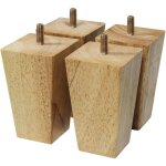 Langray - lot de 4 pieds de meuble en bois - pieds de canap - boulons  vis m8 (10 cm) -