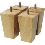 Lot de 4 pieds de meuble en bois - pieds de canap� - boulons � vis m8 (10 cm)