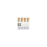 Lot de 4 pieds de meuble en bois, pieds de meuble coniques inclin�s de 8 cm, pieds de table de remplacement ...