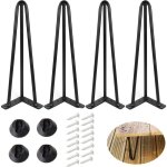 Lot de 4 pieds de meubles en �pingle � cheveux pieds de table chaise pour diy avec protecteurs de sol ...