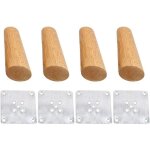 Lot de 4 pieds de meubles inclin�s en bois massif 20 cm pieds de rechange avec plaque de montage et vis ...