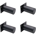 Lot de 4 pieds de meuble réglables en alliage d'aluminium noir mat 38 x 80 mm pour table basse d'armoire, ... Lot de 4 pieds de meuble réglables en alliage d'aluminium noir mat 38 x 80 mm pour table basse d'armoire, ...