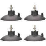 Lot de 4 pieds � ventouse avec vis pour coupe - frites industriels et commerciaux (noir)