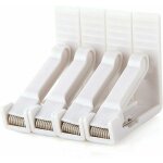Lot de 4 pinces  nappe rglables en plastique blanc (5, 8 x 5, 8 x 1, 5 cm) pour jardin et pique - nique ...