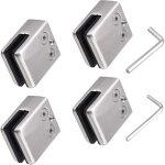 Lot de 4 pinces en verre en acier inoxydable 304 avec, 2 cl�s hexagonales - convient pour vitre de verre ...
