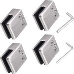 Lot de 4 pinces en verre en acier inoxydable 304 avec 2 cl�s hexagonales - convient pour vitre de verre ...