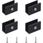 Lot de 4 pinces � verre rectangulaires r�glables en alliage d'aluminium pour �tag�res en verre - support ...