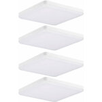 Etc - shop - lot de 4 plafonniers led alu luminaire encastrable blanc salon couchage travail salle d'�clairage ...