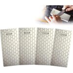 Lot de 4 plaques d'aff�tage diamant�es, pierre � aiguiser diamant�e avec surface en nid d'abeille, grain ...