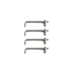 Ouvre&dco - 4 poignes de meuble reglable acier bross, entraxe 96  128 mm