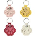 Lot de 4 porte - cl�s de rangement pour poils de chien et de chat - porte - cl�s griffe en cuir mignon ...