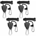 Lot de 4 poulies � cliquet robustes pour corde suspendue r�glable poulie de levage longe crochet de corde ...
