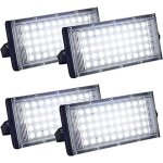 Lot de 4 projecteurs led d'ext�rieur ultra lumineux ip66 �tanche pour cour, garage, terrain de sport ...