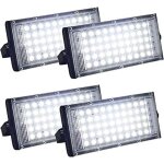 Lot de 4 projecteurs led d'ext�rieur ultra lumineux ip66 �tanche pour cour, garage, terrain de sport ...