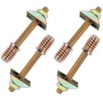 Lot de 4 raccords de meubles m8 x 100 mm 4 en 1, connecteurs de meubles en demi - lune, rondelles d'espacement ...