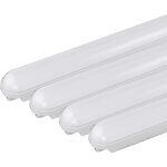 Lot de 4 r�glettes led �tanches 120cm 36w ip65 interconnectable - blanc froid 6000k