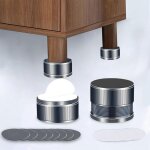 Lot de 4 rehausseurs de lit et de meubles r�glables, pieds de meubles r�glables m�tal, reglable hauteur ...