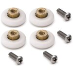 Vurahome - lot de 4 roulettes de rechange pour porte de douche coulissante avec vis m4 diam�tre 19 mm ...