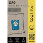 Lot de 4 sacs aspirateur electrolux philips et tornado topfilter premium