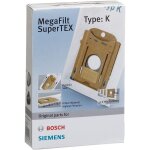 Lot de 4 sacs type k pour aspirateur bosch b / s / h 00468265