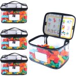 Lot de 4 sacs de rangement pour jouets, sacs mylar refermables pour legos, puzzles, jeux de soci�t�. ...