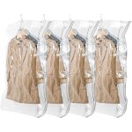 Lot de 4 sacs � v�tements sous vide suspendus avec crochets, gain de place de 80 %, 70 x 105 cm, transparents, ...
