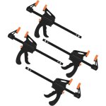 Lot 4 serre - joints � une main - pince � barre � cliquet rapide � lib�ration, barre de fixation