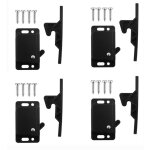 Lot de 4 serrures pour portes d'armoires avec 8 vis - serrures pour tiroirs - accessoires pour armoires, ...