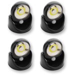 Lot de 4 spots d�tecteurs de mouvement - led puissante - astuceo