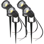 Lot de 4 spot led cob 5w 220v spots jardin orientables avec piquet luminaires ext�rieur jardin terrasse(blanc ...