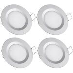 Lot de 4 spots led encastrables 12v dimmables ? extra plat 3w 3200k blanc chaud ? pour salle de bain, ...