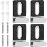 Lot de 4 supports de miroir, support mural pour miroir, supports en acier inoxydable, clips de suspension ...