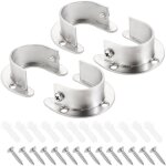 Lot de 4 supports de tringle � rideaux de 32 mm en acier inoxydable pour penderie de salle de bain et ...