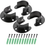 Lot de 4 supports de tringle � rideaux en acier inoxydable pour penderie de salle de bain et cuisine ...