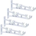Lot de 4 supports de tringle � rideaux double de 28 mm - r�sistants - blanc