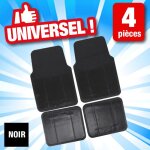 Lot de 4 tapis de voiture avant / arrire noir