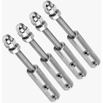 Lot de 4 terminaux � vis pour c�ble m�tallique de 4 mm - tendeur de c�ble m�tallique en acier inoxydable ...