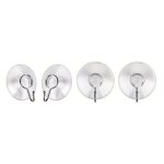 Lot de 4 ventouses avec crochets - transparent - pour fen�tre, salle de bain et cuisine - id�al pour ...
