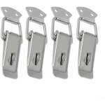 Lot de 4 verrous � bascule en acier inoxydable avec trou, loquets � ressort pour bo�te � outils, caisse ...