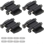 Lot de 4 verrous magn�tiques coulissants pour portes d'armoires - fermeture magn�tique � double pression, ...