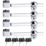 Lot de 4 verrous de scie coulissante avec cl� pour vivarium terrarium vitrine serrure � cliquet serrure ...