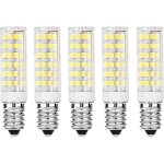 Lot de 5 ampoules led e14 pour hottes de cuisine, 9 w, blanc froid (6000 k), 220 - 230 v ca, non dimmables, ...