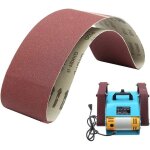 Lot de 5 bandes abrasives 100 mm x 915 mm ponceuse puissante en oxyde d'aluminium pour le travail du ... Lot de 5 bandes abrasives 100 mm x 915 mm ponceuse puissante en oxyde d'aluminium pour le travail du ...