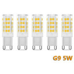 Lot de 5 g9 led lampe ampoules, lampe naturelle 4000k 5w g9 led ampoule lumiere �quivalent aux ampoules ...