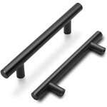 Lot de 5 goldenwarm poign�es meuble noires poign�es de porte cuisine noires poign�es de meuble cuisine ...