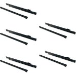 Emuca - lot de 5 jeux de coulisses de tiroir t30, fermeture � glissi�re, longueur 300mm, coulisse � sortie ...