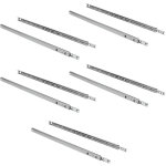 Emuca - lot de 5 jeux de coulisses de tiroir, roulement � billes, hauteur 17mm, profondeur 278mm, sortie ...