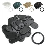 Lot de 5 kits de fixation pour brise vue, canisse anti - uv - gris - linxor